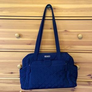 Quilted Vera Bradley diaper bag with changing pad